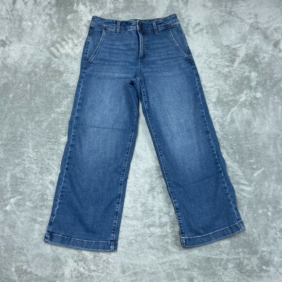 Ella Moss Womens Wide Leg Denim Jeans Size 4 Medium Blue d0133 - Picture 1 of 9